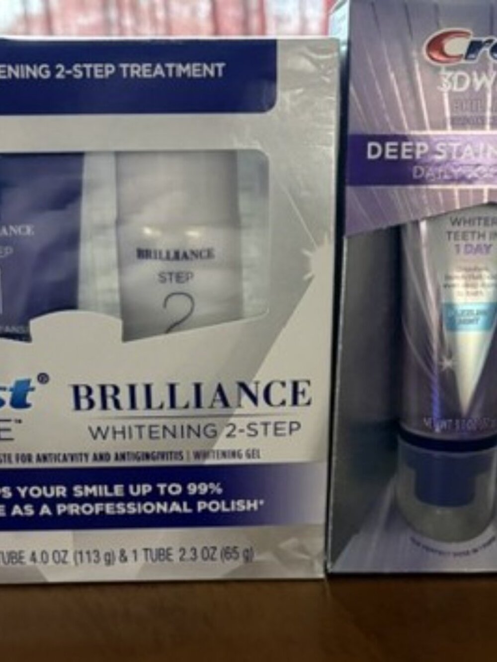 Crest Brillance Whitening 2 step / Deep stain remover